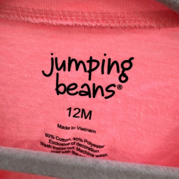 Jumping Beans 12M Girls Hot Pink Floral Pattern Short Sleeve Blouse Top - Picture 5 of 7